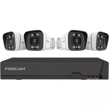 Foscam FNA108E-B4-2T σύστημα βιντεοεπιτήρησης λευκό 4x 4K PoE κάμερα bullet, 1x 8 καναλιών NVR