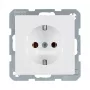 Πρίζα Type F Berker 47436089, 16 A, 250 V, λευκή, θήκη θερμοσκληρυνόμενου πλαστικού