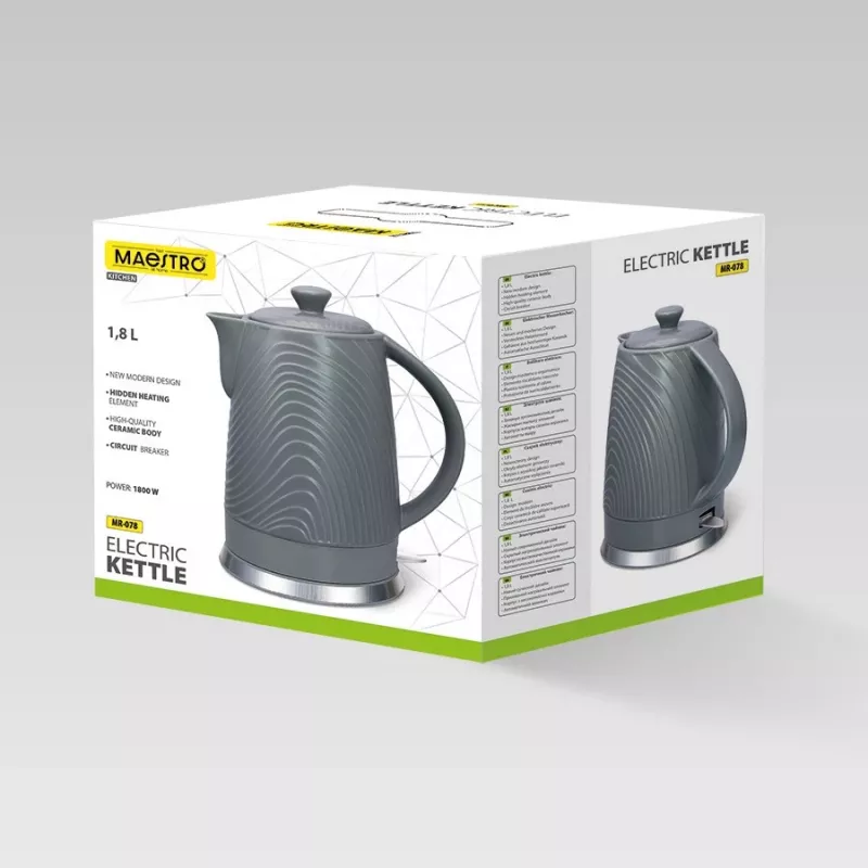 Βραστήρας Maestro MR-078, χωρητικότητα 1,8 L, γκρι