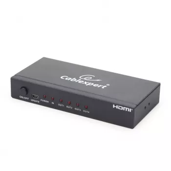 Gembird DSP-4PH4-02 διαχωριστής HDMI, 1x HDMI σε 4x HDMI, HDMI 1.4, 225 MHz, 3D, ατσάλι, μαύρο