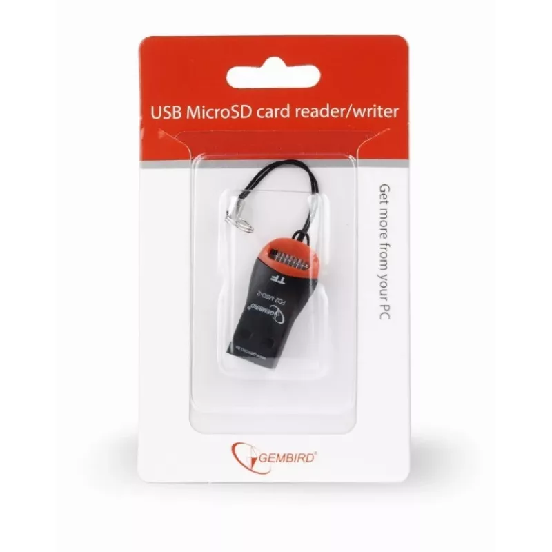 Αναγνώστης καρτών Gembird FD2-MSD-3 USB 2.0 Μαύρο Κόκκινο