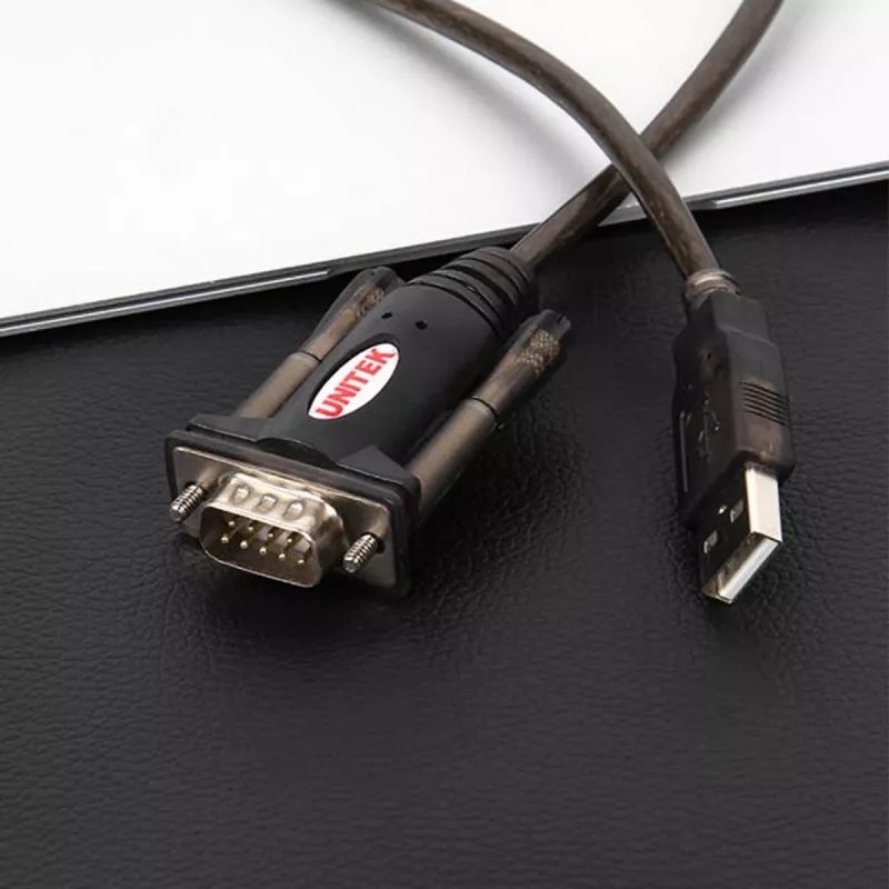 UNITEK Y-105 σειριακό καλώδιο μαύρο 1,5 m USB Type-A DB-9