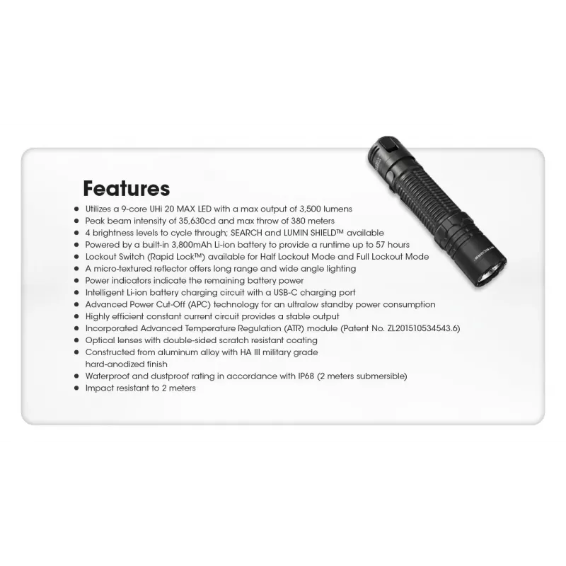 Nitecore EDC31 φακός, 3500 lm