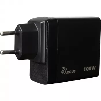 Φορτιστής PD INTER-TECH PD-3100 100W USB-C μαύρο γρήγορο τροφοδοτικό