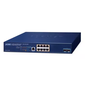 PLANET Layer 3 - 8-Port 2.5GBASE-T Managed L3 2.5G Ethernet (100/1000/2500) Power over Ethernet (PoE) 1U μπλε (MGS-6311-8P2X)
