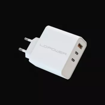 Φορτιστής εσωτερικού χώρου LC-Power LC-GAN-65 καθολικός φορτιστής ταχείας φόρτισης AC λευκό