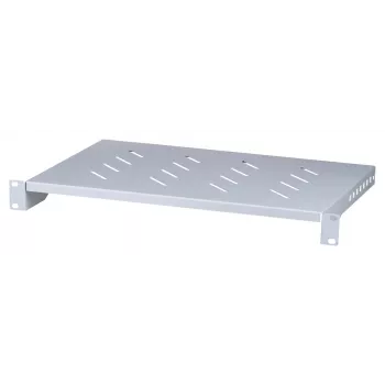 Ράφι rack LANBERG AK-1004-S — 1U 19 ίντσες γκρι, πλάτος 483 mm, βάθος 300 mm, χωρητικότητα 25 kg