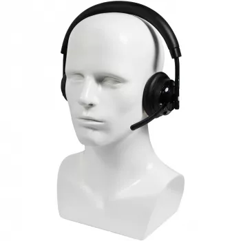 Ασύρματο headset Plusonic W320 Dual DECT Stereo — ασύρματο DECT στερεοφωνικό headset, υποστήριξη διπλής βάσης