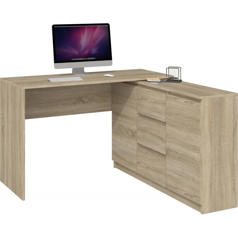 Topeshop BIURKO PLUS SONOMA γραφείο υπολογιστή χρώμα δρυς