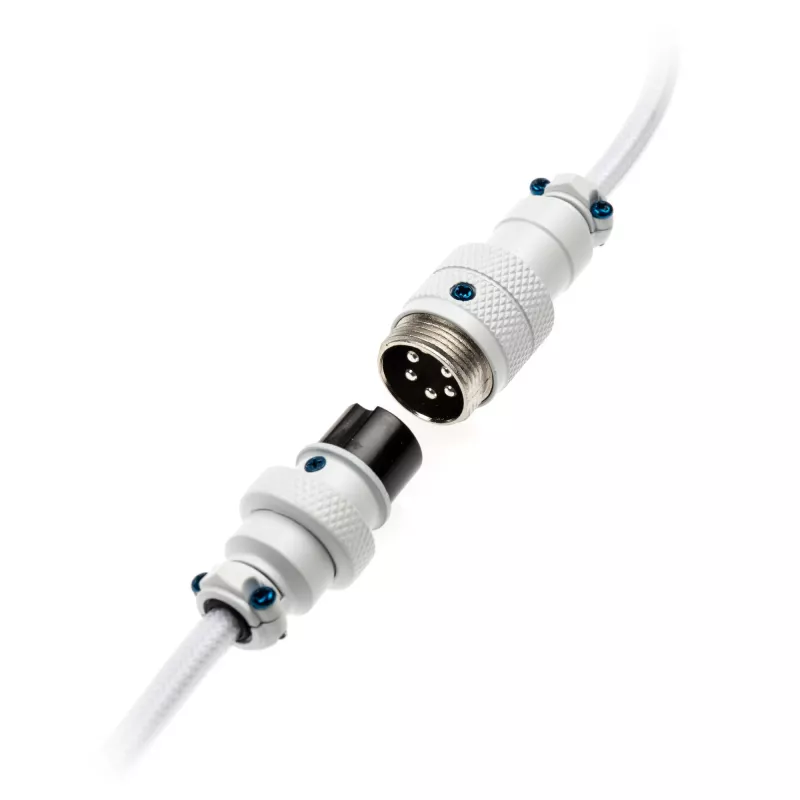 Σπιράλ καλώδιο USB Ducky White Edition DACOC2-WHT1, αποσπώμενο, λευκό σπιράλ σχέδιο