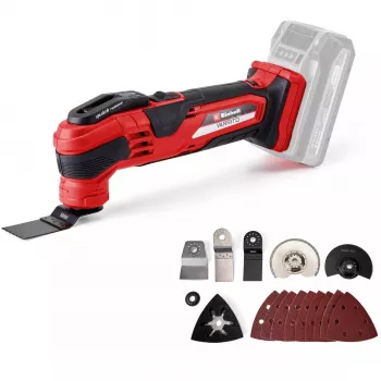 Πολυεργαλείο μπαταρίας Power X-Change VARRITO, 18 Volt (Κόκκινο/Μαύρο, χωρίς μπαταρία και φορτιστή, με αξεσουάρ)