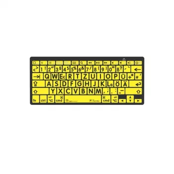 Logickeyboard LKB-LPBY-BTON-DE πληκτρολόγιο Bluetooth QWERTZ γερμανικό μαύρο - κίτρινο (LKB-LPBY-BTON-DE)