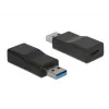 Προσαρμογέας καλωδίου DeLOCK 65696 USB 3.1 Gen 2 Type-A σε Type-C μαύρο