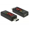 DeLOCK 65569 USB 2.0 tester τάσης και ρεύματος προσαρμογέας, μαύρο