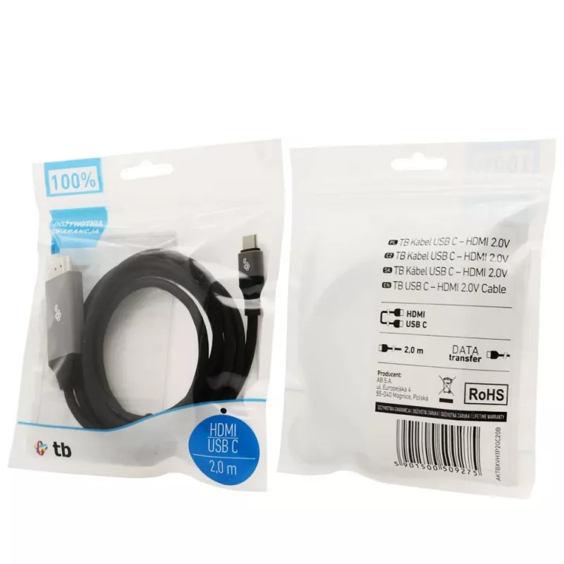 Καλώδιο TB HDMI 2.0V - USB 3.1 Type C (AKTBXVH1P20C20B)