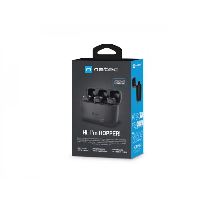 NATEC Hopper Black Μικρόφωνο πέτου