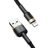 Καλώδιο Baseus Cafule USB Lightning 1,5 A 2 m (Χρυσό+Μαύρο)