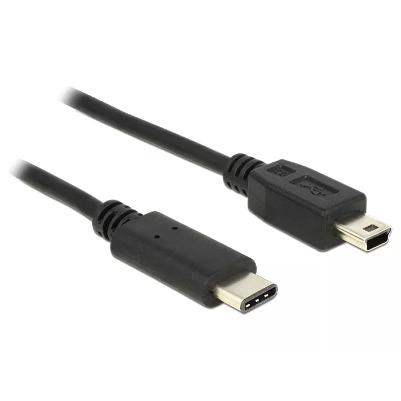Καλώδιο USB DeLOCK 83603 USB 2.0 1m USB C Mini-USB B μαύρο