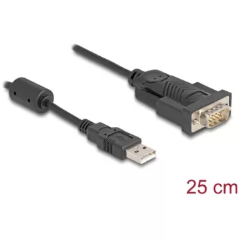 DeLOCK Προσαρμογέας USB 2.0 Type-A σε Σειριακό RS-232 D-Sub 9 ακίδων αρσενικό 0,25 m