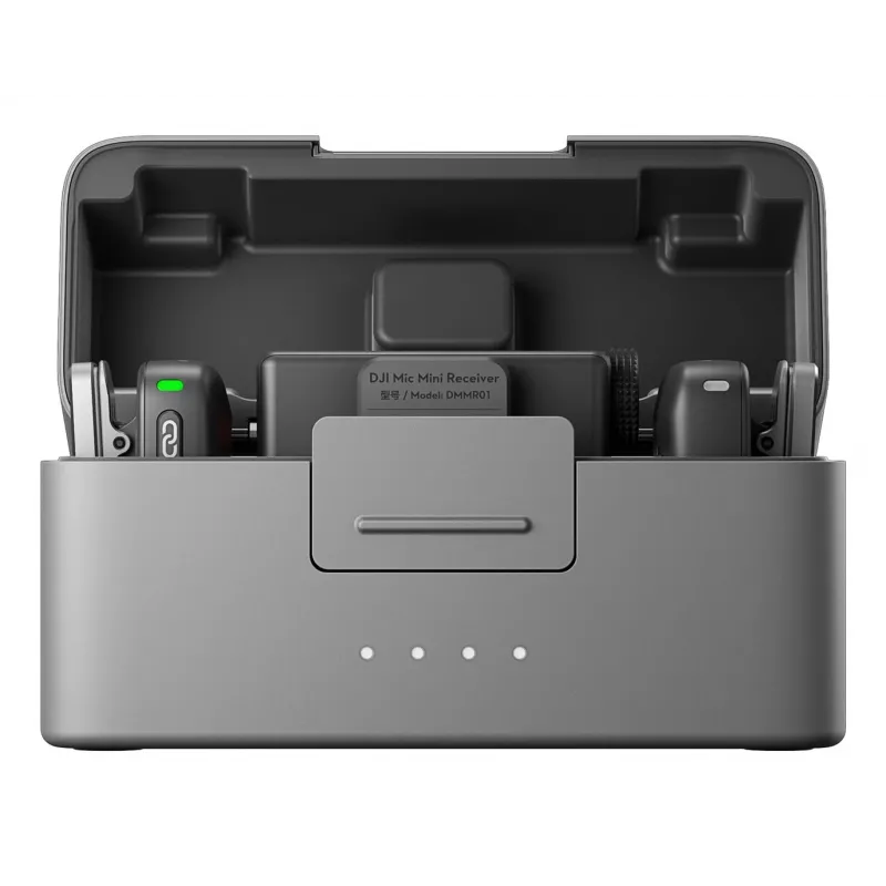 DJI Mic Mini (2 TX + 1 RX + Θήκη φόρτισης) Ασύρματο κιτ μικροφώνου - σκούρο γκρι