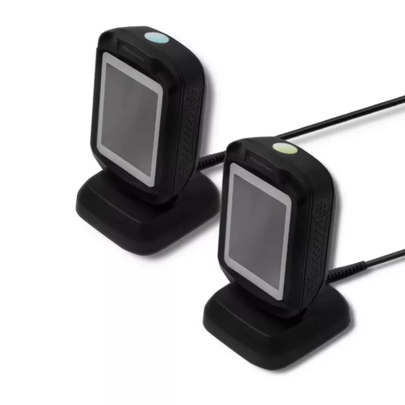 Σταθερός σαρωτής barcode 1D/2D QOLTEC 50864, αισθητήρας LED, USB (ενσύρματο), μαύρο, 145×85×80 mm