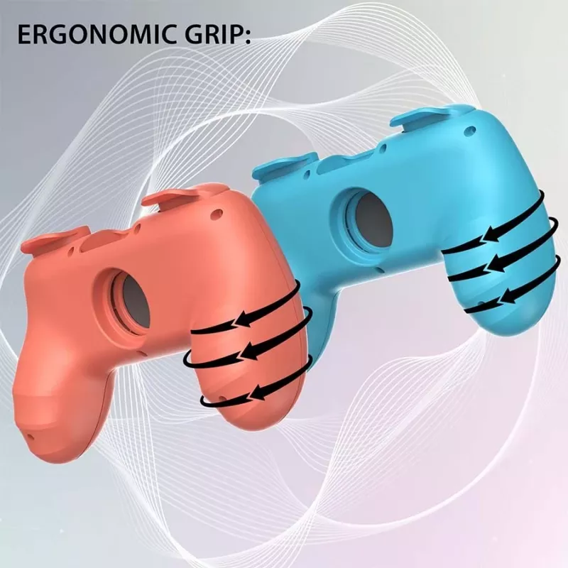 Λαβή χειριστηρίου Subsonic Joy-Cons άνετη λαβή Switch & Switch 2 ροζ τυρκουάζ
