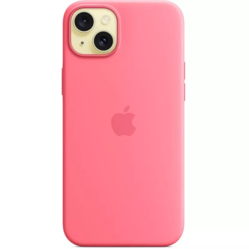 Θήκη σιλικόνης Apple MWNE3ZM/A για iPhone 15 Plus με MagSafe, ροζ