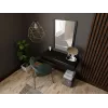 Τουαλέτα με καθρέφτη cama meble PAFOS 80×41,6×100 cm, πλαίσιο MDF, 1 συρτάρι, μαύρο ματ