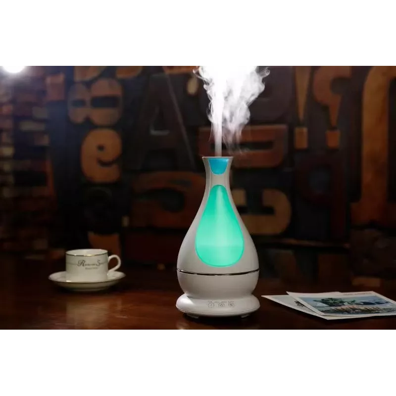 Μίνι διαχύτης αρώματος με φως LED, 400 ml, Λευκό