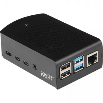 JOY-IT RPI CASE ALU06 - θήκη για Raspberry Pi 4, αλουμίνιο, μαύρο (RB-ALUCASEP4+06)