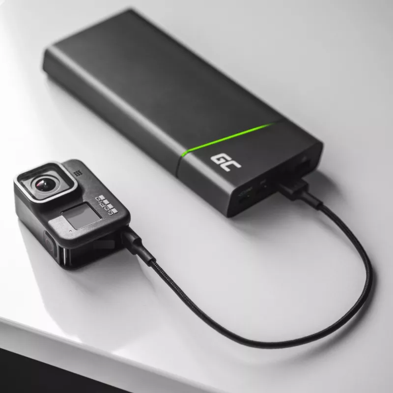 Καλώδιο USB Green Cell KABGC19 USB 2.0 2m USB A USB C Μαύρο