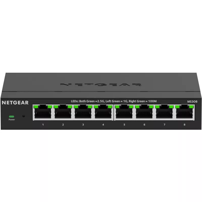 NETGEAR MS308 unmanaged 2.5G Ethernet (100/1000/2500) μαύρο