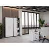 OLIV 2D CLOSED SHELVING UNIT, ανθρακί/λευκό SET