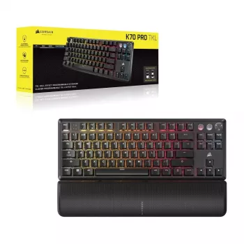 Μηχανικό πληκτρολόγιο Tenkeyless CORSAIR K70 PRO TKL — με φωτισμό RGB, συμπαγές layout