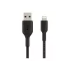 Καλώδιο πλεκτό USB-Lightning 1m μαύρο