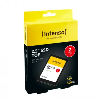 SSD|INTENSO|2000 GB|Serial ATA|Ταχύτητα εγγραφής 520 MB/s|Ταχύτητα ανάγνωσης 550 MB/s|2.5|960xTBW rating|MTBF 2000000 h|3812470