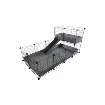 C&C αρθρωτό κλουβί 4x2 + Loft 2x1 με γκρι ράμπα
