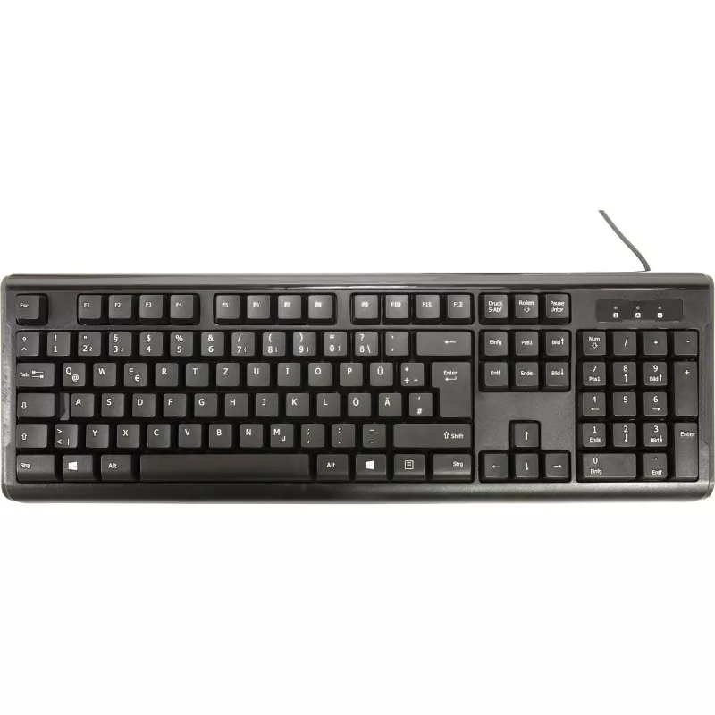 Inter-Tech AC KB-102DE επιτραπέζιο USB ΜΑΥΡΟ 1000dpi 105 πλήκτρα ενσύρματο (88884138)