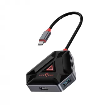 USB-C Hub SBOX HEXAGON 6 σε 1 με HDMI και Ethernet, Type-C λευκό