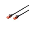 Καλώδιο δικτύου Digitus CAT 6 U/UTP RJ-45 Cat6 2m Μαύρο