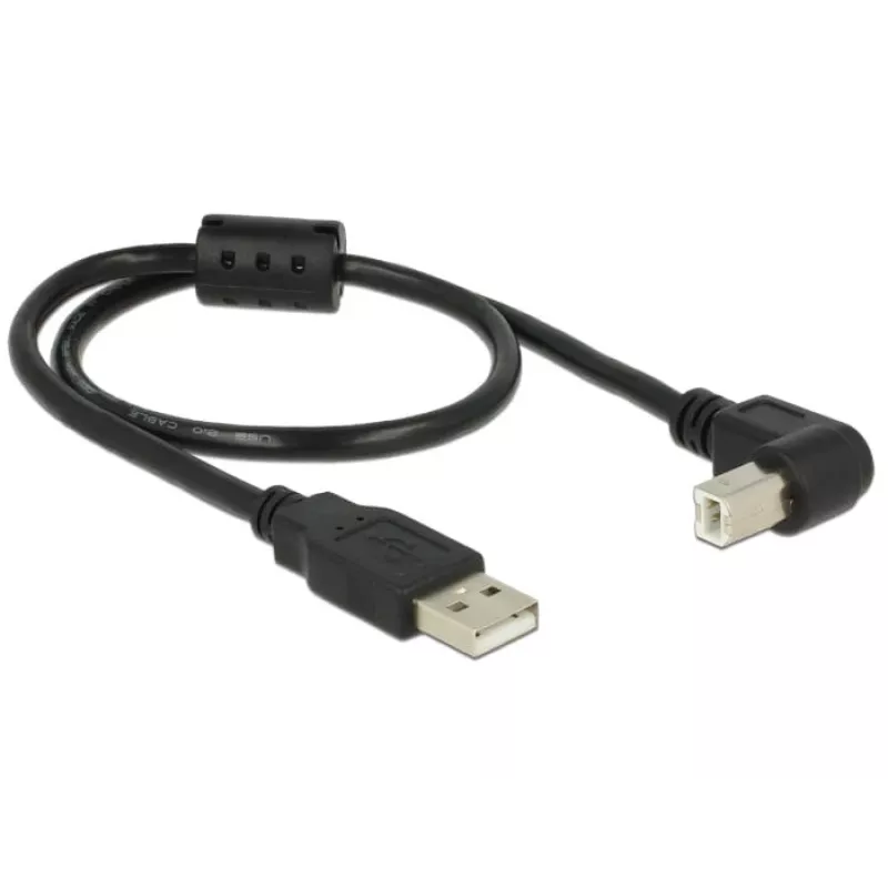 Καλώδιο USB DeLOCK 0,5m USB 2.0-A USB 2.0-B μαύρο