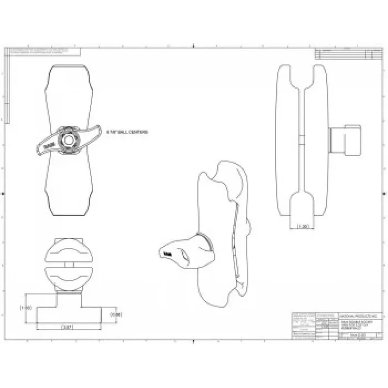 Βραχίονας διπλής άρθρωσης RAM Mounts RAM-D-201U