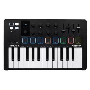 Arturia MiniLab 3 πληκτρολόγιο ελέγχου MIDI, μαύρο