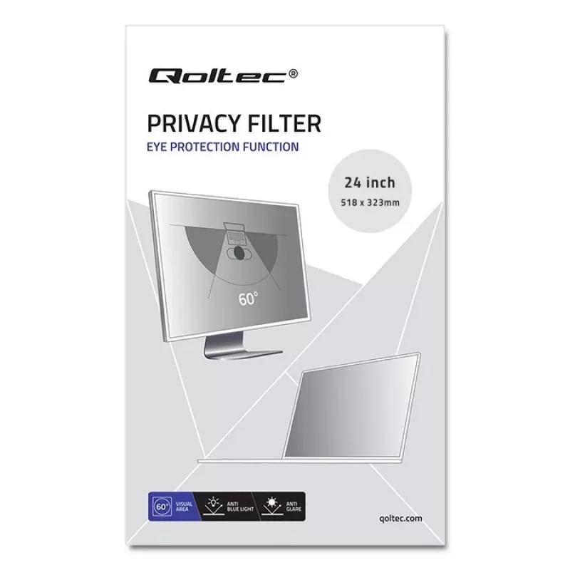 Φίλτρο απορρήτου οθόνης Qoltec 51061 για οθόνη 61 cm (24 ίντσες)