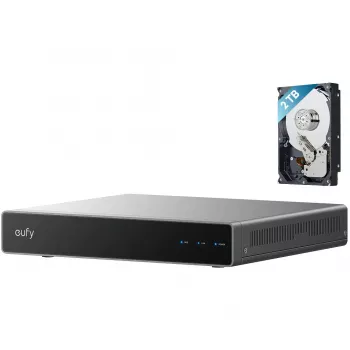 Καταγραφικό βίντεο δικτύου Eufy S4 – NVR 8 καναλιών, 4K (3840x2160), σκληρός δίσκος 2 TB, επεκτάσιμο έως 16 TB, μαύρο/γκρι