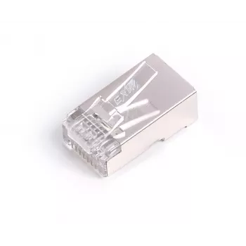 Βύσμα RJ45 θωρακισμένο cat.6 καθολικό μονόκλωνο/πολύκλωνο 8P8C 100τεμ.