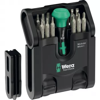 Wera Tool-Check Modular Micro 1 σετ 21 τεμ. — συμπαγές σετ κατσαβιδιού και μυτών