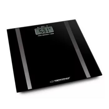 Ζυγαριά μπάνιου Esperanza EBS018K – ηλεκτρονική, 180 kg, μαύρη