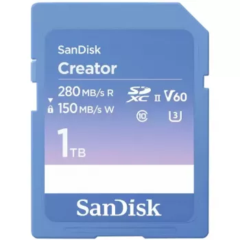 SanDisk Creator SD UHS-II κάρτα μνήμης, 1 TB, Μπλε, SDSDXEP-1T00-GNCIS
