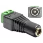 Προσαρμογέας καλωδίου DeLOCK 65485 DC 2,5 x 5,5 mm 2p μαύρο πράσινο